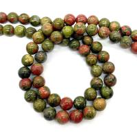 Unakite Beads, Round, DIY mixed colors Approx 14.96 Inch 