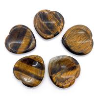 Tiger Eye Thumb Worry Stone, Heart, Massage, mixed colors 