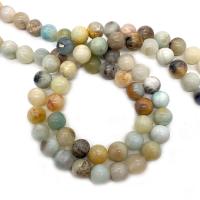 Amazonit Schwarz Gold Perlen, rund, DIY & verschiedene Größen vorhanden, gemischte Farben, Länge:ca. 14.96 ZollInch, verkauft von Strang