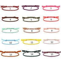 Cotton Thread Bracelet, with 4.72 inch extender chain, Round, Adjustable & fashion jewelry & for woman .9 Inch 