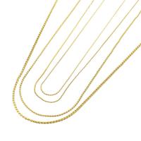 Мода нержавеющей стали ожерелье цепь, цепь из нержавеющей стали, вакуумное покрытие, разный размер для выбора, золотой, продается PC