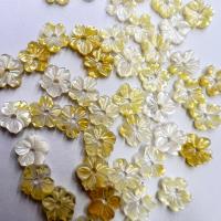 Natural Yellow Shell Beads, Flower, Carved, DIY, yellow, 6mm 