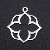 Stainless Steel Flower Pendant, 201 Stainless Steel, Vacuum Ion Plating, fashion jewelry & polished & DIY & Unisex 