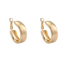 Iron Hoop Earring, plated, fashion jewelry & for woman 27mm 