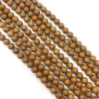 Perles de bois en pierre , pierre de grain, DIY, Jaune Environ 38 cm, Vendu par brin