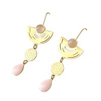 Stainless Steel Drop Earring, 304 Stainless Steel, with Crystal, stainless steel earring hook, for woman 60mm 