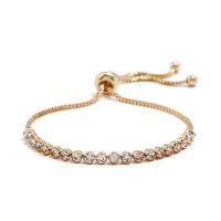 Cubic Zirconia Micro Pave Brass Bracelet, micro pave cubic zirconia & for woman, mixed colors cm 