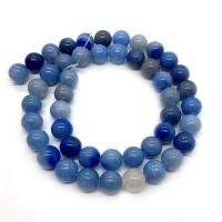 Blauer Aventurin , rund, DIY & verschiedene Größen vorhanden, blau, Länge:ca. 14.96 ZollInch, verkauft von Strang