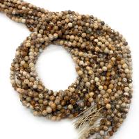 Landschafts-Jaspis Perlen, Bild Jaspis, rund, DIY & verschiedene Größen vorhanden & facettierte, gemischte Farben, Länge:ca. 14.96 ZollInch, verkauft von Strang