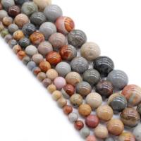 Landschafts-Jaspis Perlen, Bild Jaspis, poliert, DIY, gemischte Farben, Länge:ca. 38 cm, verkauft von Strang