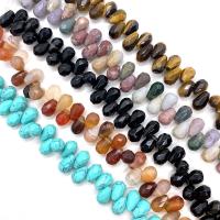Perles de pierre gemme mixte, larme, DIY & différents matériaux pour le choix & facettes, plus de couleurs à choisir Environ Vendu par brin