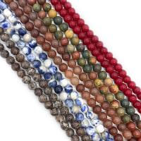 Perles de pierre gemme mixte, Rond, DIY & différents matériaux pour le choix & normes différentes pour le choix, plus de couleurs à choisir Environ 14.96 pouce, Vendu par brin