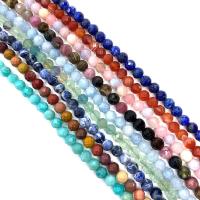 Perles de pierre gemme mixte, Rond, DIY & différents matériaux pour le choix & facettes, plus de couleurs à choisir, 6mm .96 , Vendu par brin