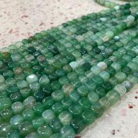 Natürliche grüne Achat Perlen, Grüner Achat, Quadrat, DIY, grün, 8mm, Länge:ca. 38 cm, 46PCs/Strang, verkauft von Strang