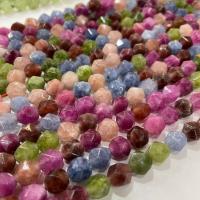Natural Tourmaline Beads, Star Cut Faceted & DIY, multi-colored Approx 38 cm 