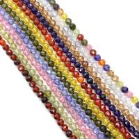 Cubic Zirconia bijoux perles, zircon cubique, Rond, DIY & facettes, plus de couleurs à choisir, 6mm Environ 14.96 pouce, Vendu par brin