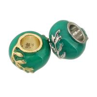 Zinc Alloy Large Hole Beads, Round, plated, DIY & enamel Approx 5mm 