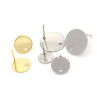 Stainless Steel Earring Stud Component, 304 Stainless Steel, plated, DIY 