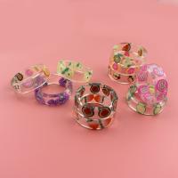 Acrylic Finger Ring, DIY & for woman, mixed colors, 21mm,16mm 