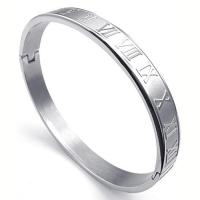 316L Stainless Steel Bangle, Round, plated, fashion jewelry & for man 8mm cm 