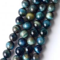 Tiger Eye Beads, Round, DIY, blue cm [