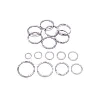 Machine Cut Stainless Steel Closed Jump Ring, 304 Stainless Steel, machine polished, DIY & machine polishing original color 