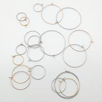 Stainless Steel Hoop Earring Component, 304 Stainless Steel, plated, DIY & Unisex & machine polishing 