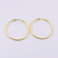 Stainless Steel Hoop Earring Component, 304 Stainless Steel, plated, fashion jewelry & DIY & Unisex 