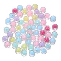 collier en perle acrylique , Rond, poli, DIY, couleurs mélangées, 10mm Vendu par sac