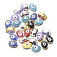 Zink Legierung Evil Eye Perlen, Zinklegierung, blöser Blick, DIY & Emaille, keine, 10x7mm, 100PCs/Tasche, verkauft von Tasche