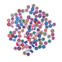Perles bijoux Fimo , argile de polymère, vernis au four, DIY & styles différents pour le choix, couleurs mélangées, 10mm Vendu par sac