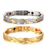 Stainless Steel Healing Bracelets, 304 Stainless Steel, Vacuum Ion Plating, fashion jewelry & Unisex 7mm Approx 7.48 Inch 