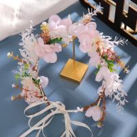 Stoff Braut Haar Blumen, handgemacht, für Frau, keine, 390x55mm, 3PCs/Menge, verkauft von Menge