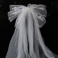 Hochzeitsschleier, Stoff, handgemacht, für Frau, weiß, 650x300mm, 3PCs/Menge, verkauft von Menge