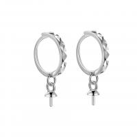 925 Sterling Silver Huggie Hoop Earring Finding, plated & for woman & faceted 8.5mm,10.5mm 