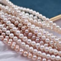 Round Cultured Freshwater Pearl Beads, natural, DIY 7-8mm Approx 38-40 cm 