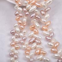 Perlas Arroz Freshwater, Perlas cultivadas de agua dulce, natural, Bricolaje, color mixto, 6-7mm, longitud:aproximado 36-38 cm, Vendido por Sarta