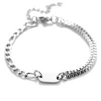 Titanium Steel Bracelet, titanium steel lobster clasp, Unisex, silver color cm 