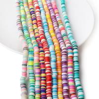Perles bijoux Fimo , argile de polymère, fait à la main, DIY, couleurs mélangées, 6mm Environ 15.75 pouce, Environ 350- Vendu par brin