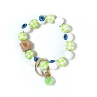 Wood Bracelets, with Crystal & Zinc Alloy, with eye pattern & Unisex 15mm, 16mm, Inner Approx 85mm 