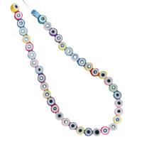 Perles bijoux Fimo , argile de polymère, Mauvais œil, DIY, couleurs mélangées Environ 15.75 pouce, Vendu par brin