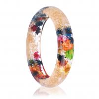 Resin Bangle, with Dried Flower, Round, fashion jewelry & for woman & epoxy gel Inner Approx 60mm 