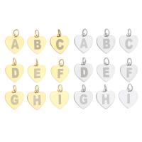 Stainless Steel Pendants, 201 Stainless Steel, Heart, Unisex & with letter pattern Approx 3mm 