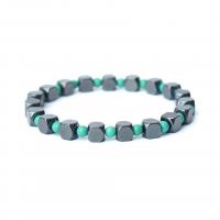 Hematite Bracelets, with Natural Stone, Unisex & anti-fatigue Approx 21 cm 