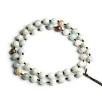 Jadeit Halskette Schnur, mit Knotenschnur, handgemacht, 10mm, Länge:ca. 26.77 ZollInch, verkauft von Strang