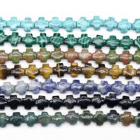 Perles de pierre gemme mixte, croix, poli, DIY & différents matériaux pour le choix, 12mm Environ 7.87 pouce, Environ Vendu par brin