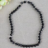 Perles hématite non-magnétique, DIY, noire, 6mm Environ 40 cm, Vendu par brin