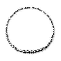 Hematite Necklace, for woman, black Approx 45 cm 