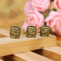Zinc Alloy Large Hole Beads, plated, DIY, golden, 8mm Approx 5mm 