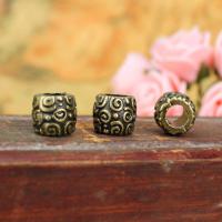 Zinc Alloy Large Hole Beads, plated, DIY, antique bronze color Approx 5mm 